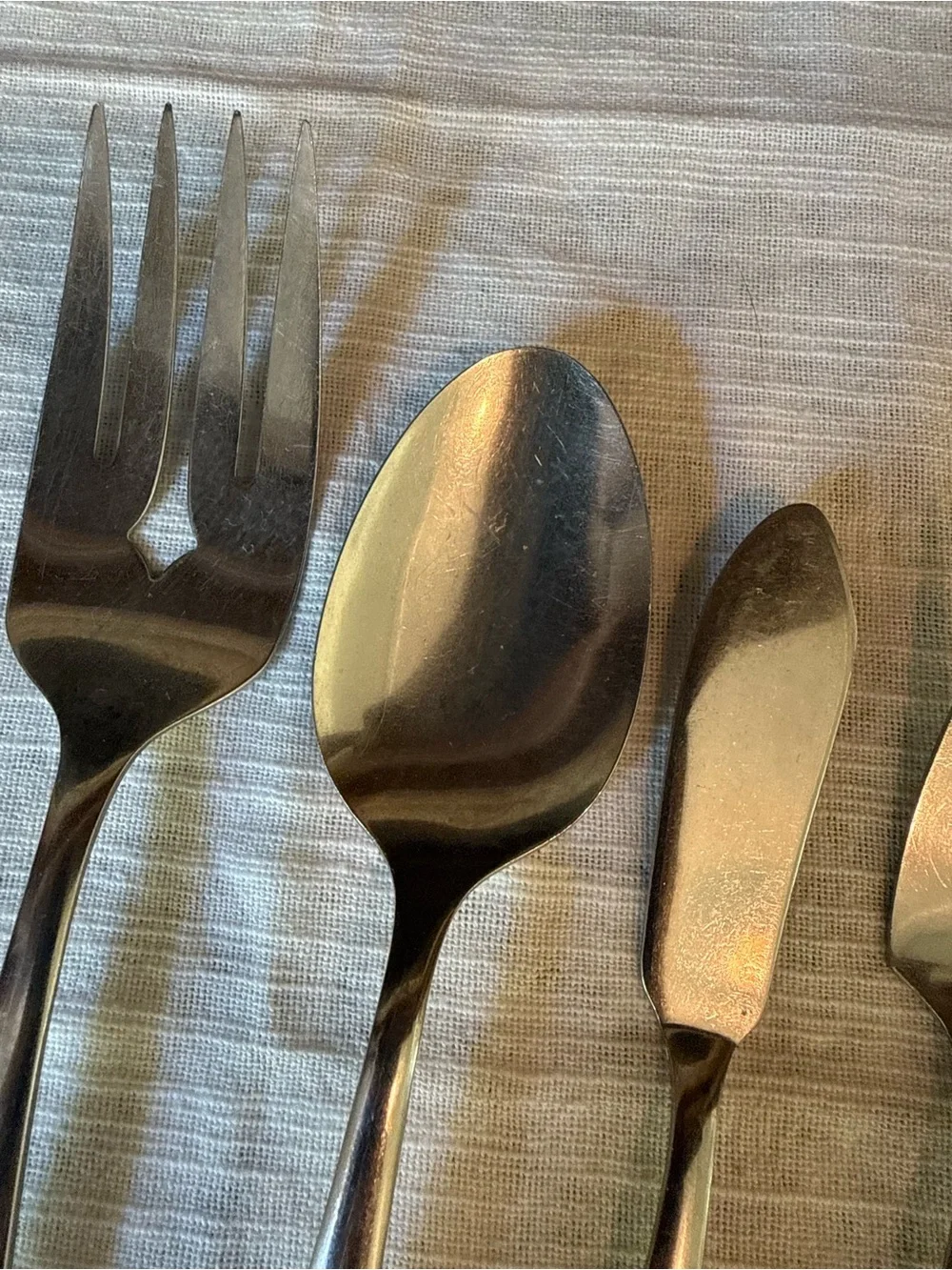 Oneida Stainless Steel Serving Forks, Spoon & Knife Set - Silver Finish